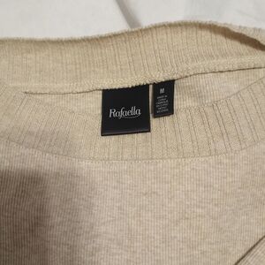Rafaella Cream Crew Neck Sweater Classic Knit Design